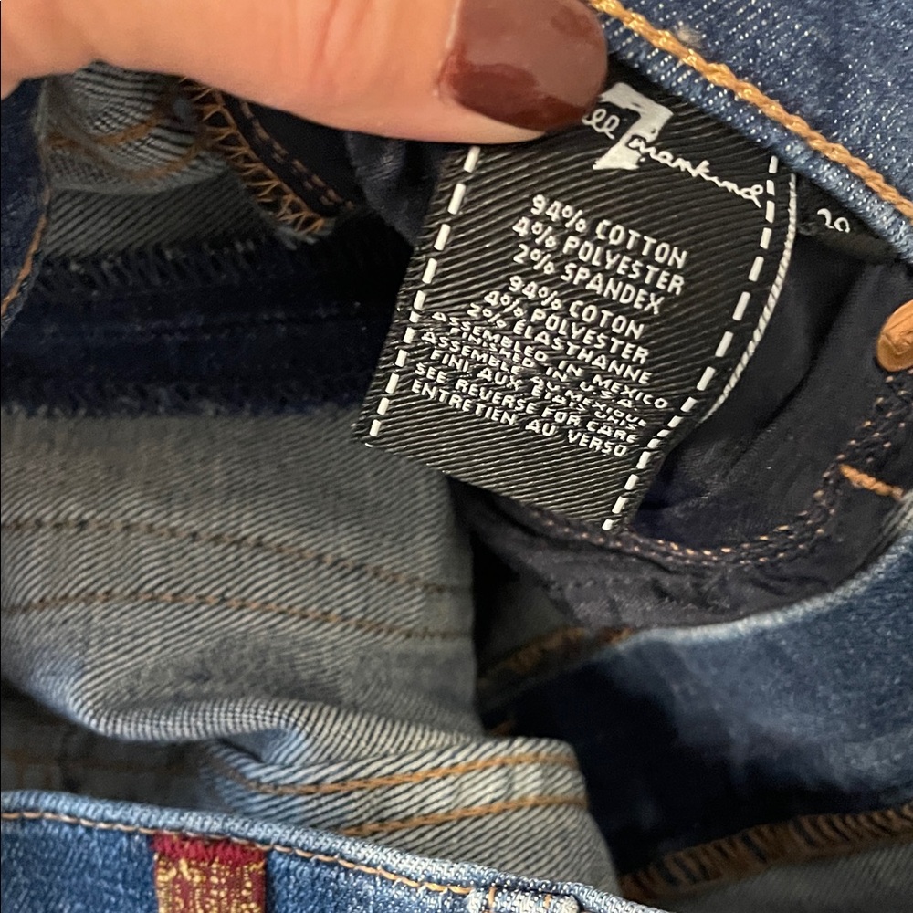 7 for all man kind Blue Women's Jeans with Eyelet rivet Detail - Picture 6 of 8